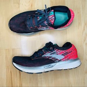 Brooks black and pink woman’s running shoes